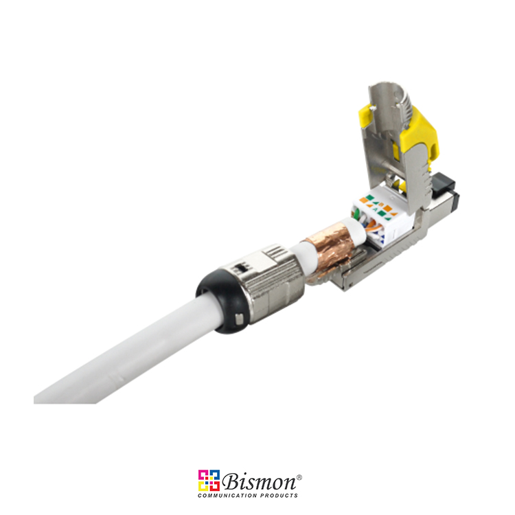 Cat.6A Toolless Termination plug shielded (Yellow color)